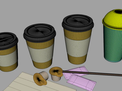 Coffee Condiment Organizer 3D Model