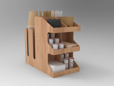 Coffee Condiment Organizer 2 3D Model