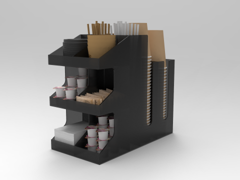 Coffee Condiment Organizer 2 3D 模型