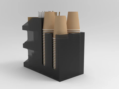 Coffee Condiment Organizer 2 3D Model