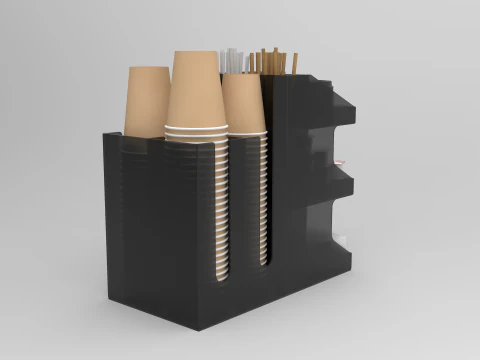 Coffee Condiment Organizer 2 3D Model