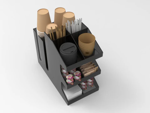 Coffee Condiment Organizer 2 3D Model
