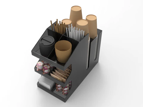 Coffee Condiment Organizer 2 3D Model