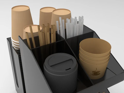 Coffee Condiment Organizer 2 3D Model