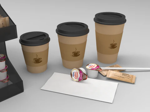 Coffee Condiment Organizer 2 3D Model