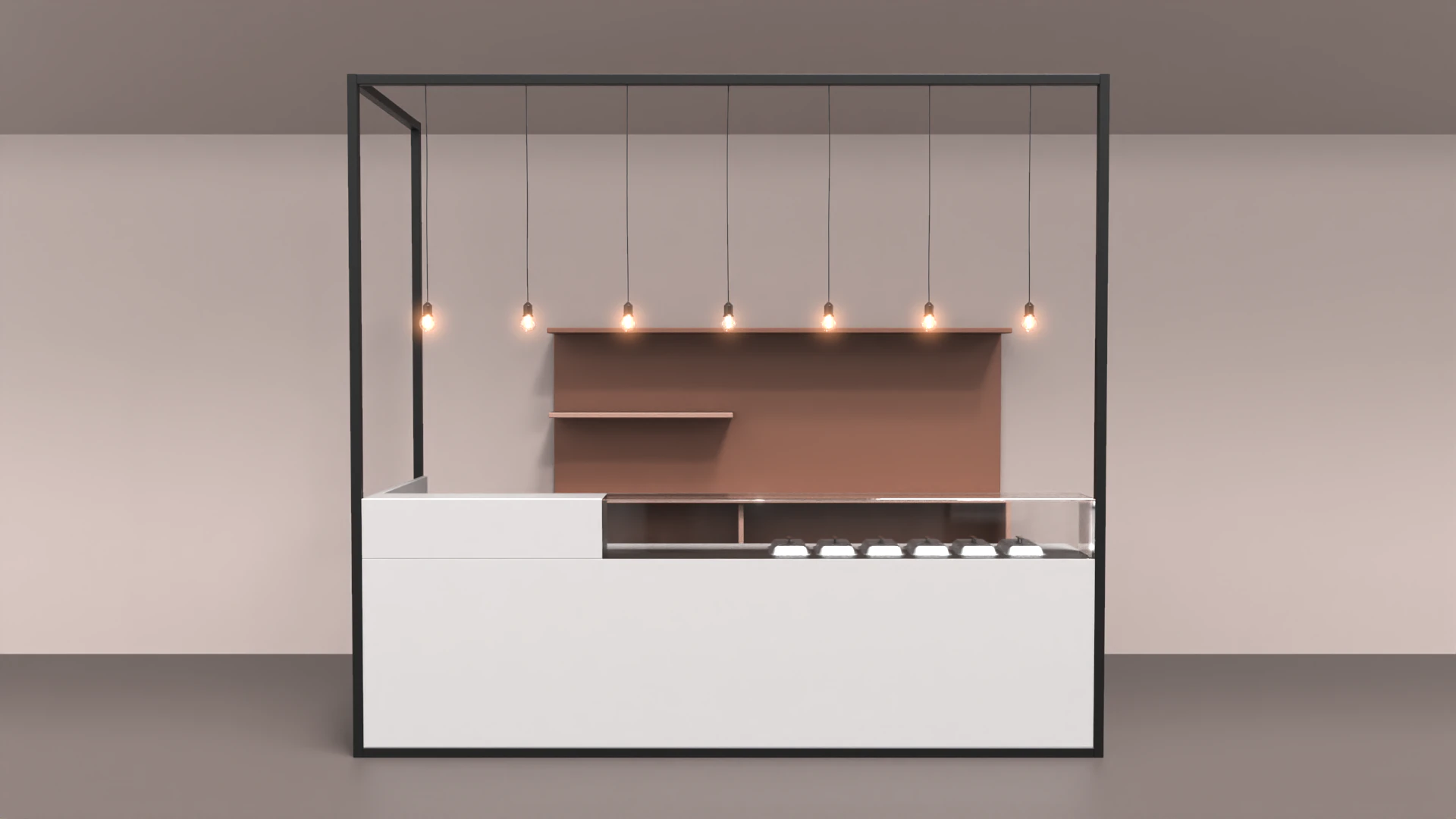 Coffee Shop Bar 1 3D Model .c4d .max .obj .3ds .fbx .stl .blend