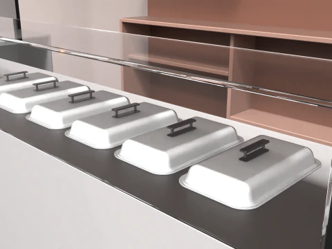 Coffee Shop Bar 1 3D Model