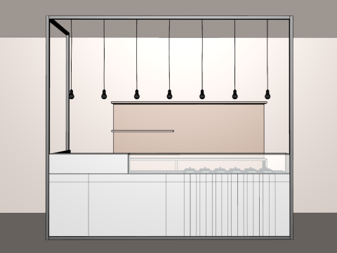 Coffee Shop Bar 1 3D 模型