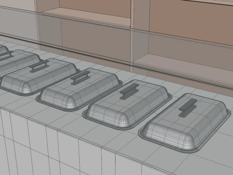 Coffee Shop Bar 1 3D Model
