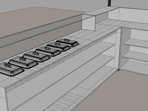 Coffee Shop Bar 1 3D Model
