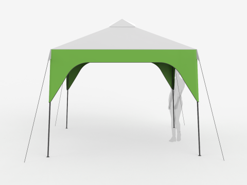 Tente Coleman 3x3 mètres Modèle 3D