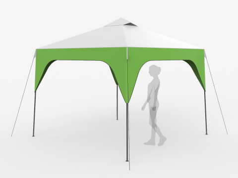 Tente Coleman 3x3 mètres Modèle 3D