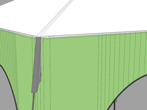 Tente Coleman 3x3 mètres Modèle 3D