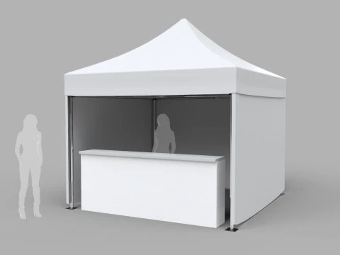 वाणिज्यिक तम्बू 3x3 मीटर 3D मॉडल