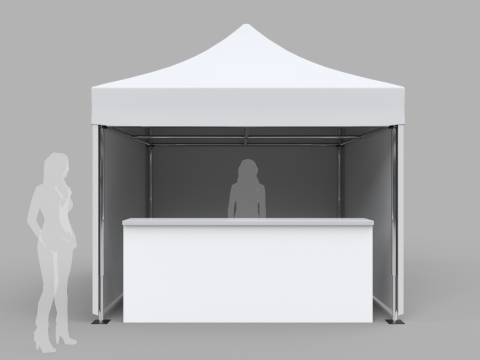 Commercial Tent 3x3 Meters Modelo 3D