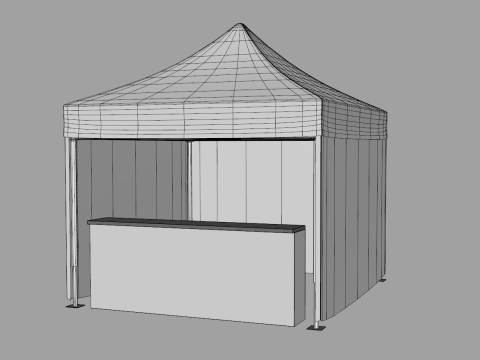 Commercial Tent 3x3 Meters Modelo 3D