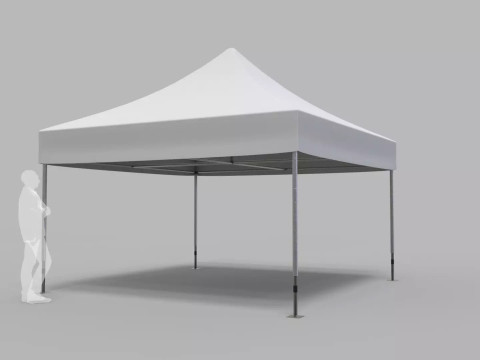 Commercial Tent 4x4 Meters Modèle 3D