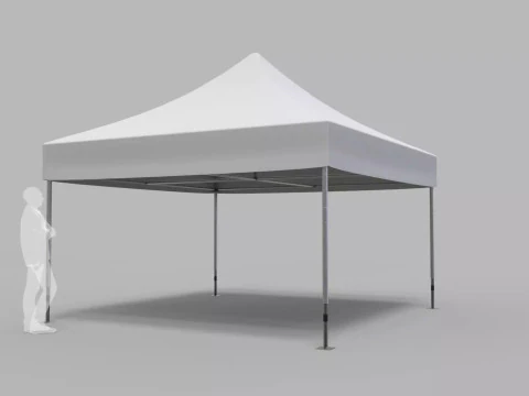 Namiot handlowy 4x4 metry Model 3D