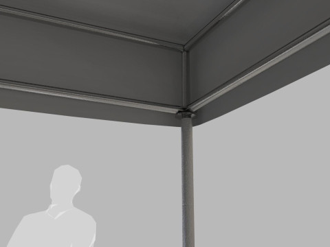 Commercial Tent 4x4 Meters Model 3D