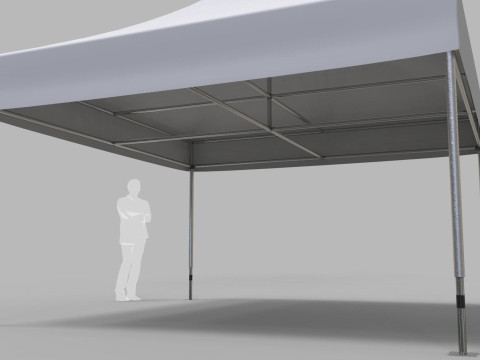 Commercial Tent 4x4 Meters Model 3D