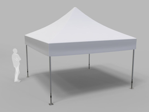 Commercial Tent 4x4 Meters Model 3D