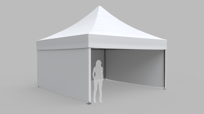 Commercial Tent 5x5 Meters 3D Model .c4d .max .obj .3ds .fbx .stl .blend 