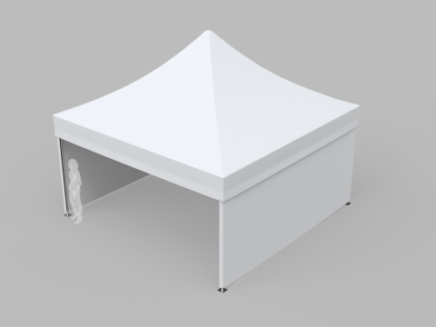 Commercial Tent 5x5 Meters 3D Model