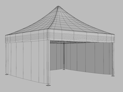 Commercial Tent 5x5 Meters 3D Model
