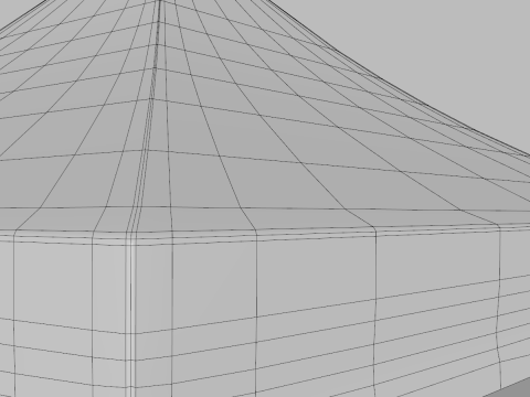Commercial Tent 5x5 Meters 3D Model