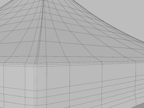 Commercial Tent 5x5 Meters 3D Model