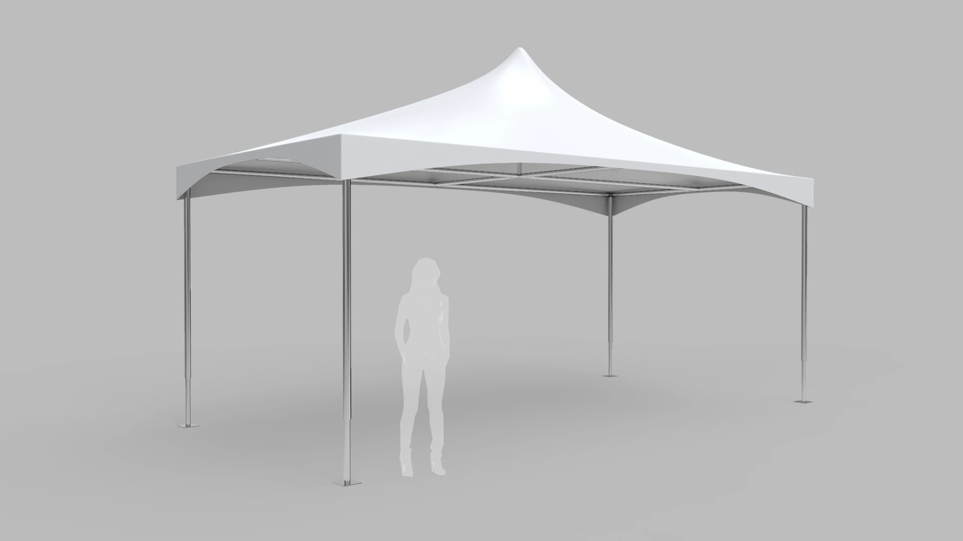 Commercial Tent 6x3 Meters 3D Model .c4d .max .obj .3ds .fbx .stl .blend 