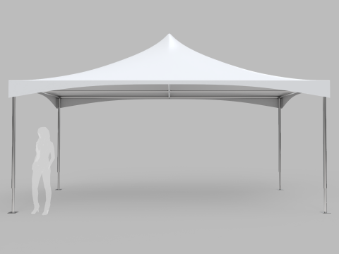Commercial Tent 6x3 Meters 3D Model