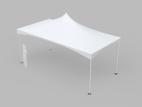 Commercial Tent 6x3 Meters 3D Model