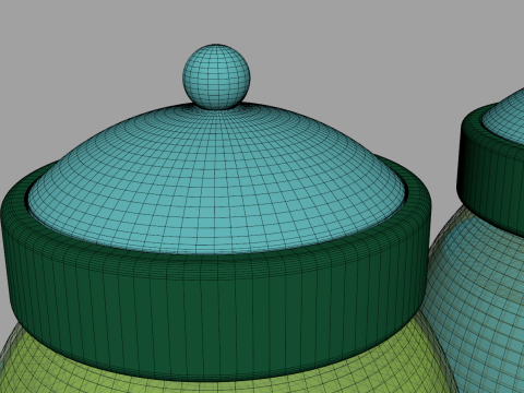 Condiment Glass Bottles with Base 3Dモデル