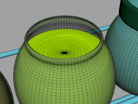 Condiment Glass Bottles with Base 3Dモデル