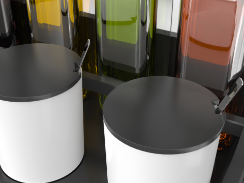 Condiment Set Oil Rack With Four Bottles Modello 3D