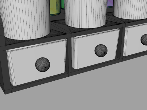 Condiment Set Oil Rack With Four Bottles Modello 3D