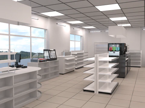 Convenience Store 1 3D Model