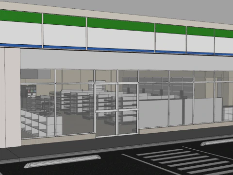 Convenience Store 1 3D Model