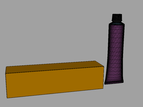 Cosmetic Tube With Box 3D 모델