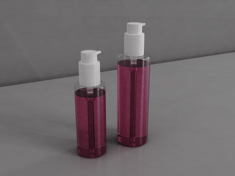 Cosmetics Bottles 3D मॉडल