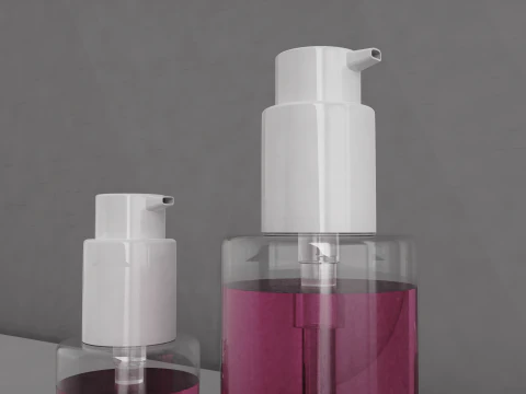 Cosmetics Bottles 3D Model