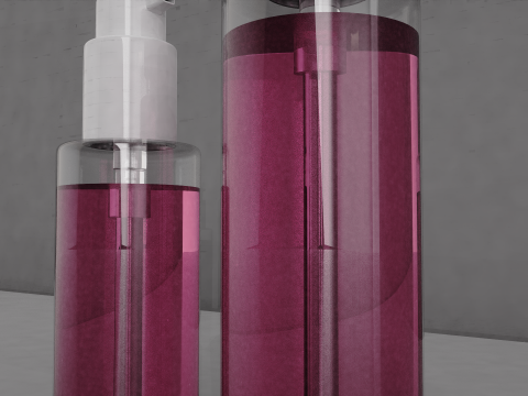 Cosmetics Bottles 3D मॉडल