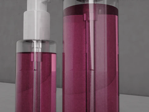 Cosmetics Bottles 3D Model