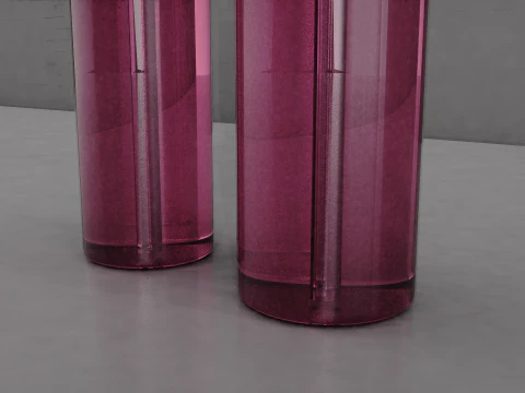 Cosmetics Bottles 3D Model