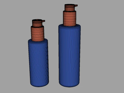 Cosmetics Bottles 3D Model
