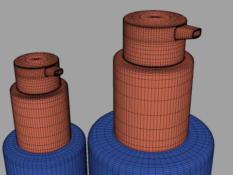 Cosmetics Bottles 3D Model