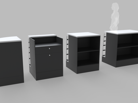 Counter Cashier Modules 3D 模型