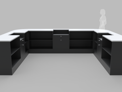 Counter Cashier Modules 3D 模型