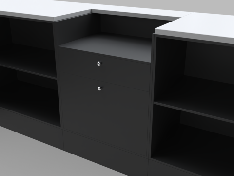 Counter Cashier Modules 3D 模型